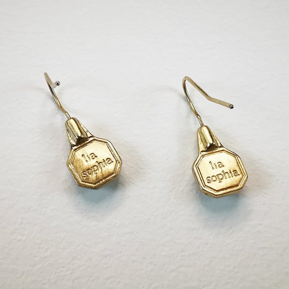 Matte Gold Lia Sophia Dangle Earrings - Picture 9 of 15